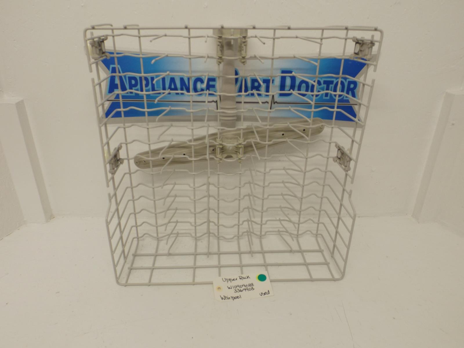Whirlpool Dishwasher W10909088 3369903 Upper Rack Used Whirlpool Dishwasher W10909088 3369903 Upper Rack Used